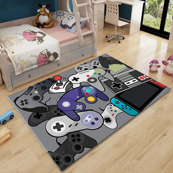 Tapis Rectangulaire Motif Gaming Jeux Vidéo – Chambre Enfant & Salon