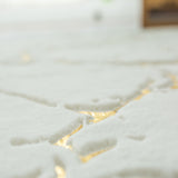 Tapis Rond Velours Veinures Dorées – Luxe Nordique 2