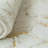 Tapis Rond Velours Veinures Dorées – Luxe Nordique 3