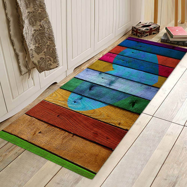 Tapis Runner Cuisine Imprimé Planches Colorées – Style Vintage