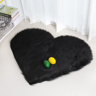 Tapis Cœur Fausse Fourrure Doux – Chambre & Salon