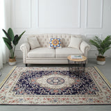 Tapis Persan Rétro en Velours Glacé – Style Classique Européen 5