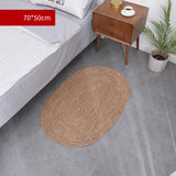 Tapis Ovale Jute Tressé Artisanal – Salon & Chambre 5