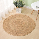 Tapis Rond Tressé en Jute Naturel – Salon & Chambre 1