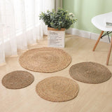 Tapis Rond Tressé en Jute Naturel – Salon & Chambre 4