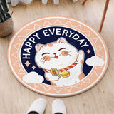 Tapis Rond Animaux Cartoon Enfant Velours Cristal Éléphant Lapin 6