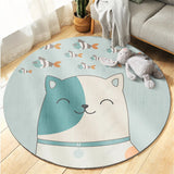 Tapis Rond Animaux Cartoon Enfant Velours Cristal Éléphant Lapin 2