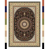 Tapis Rectangulaire Velours Cristal Motif Persan Oriental – Salon & Salle à Manger 4