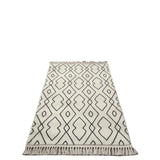 Tapis Rectangulaire Berbère Franges Noir & Blanc – Salon 3