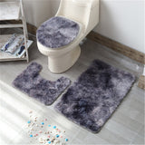 Set 3 Pièces Tapis de Bain Tie-Dye Shaggy – Coloris Vifs 4