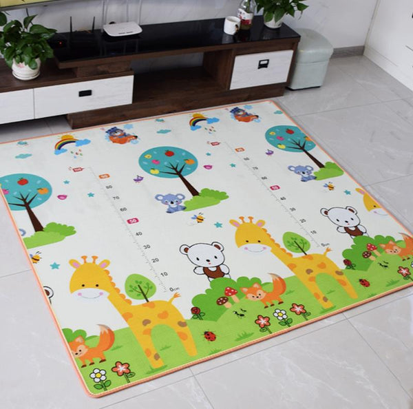 Tapis de Jeu Bébé Double Face Pliable Animaux – Chambre Bébé