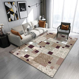Tapis Rectangulaire Polyester Motif Abstrait Dégradé Luxe – Salon & Chambre 5