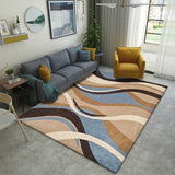 Tapis Rectangulaire Polyester Motif Abstrait Dégradé Luxe – Salon & Chambre 9