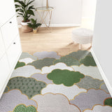 Tapis d'Entrée PVC Nuages Abstraits Dorés – Style Nordique 8