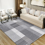 Tapis Géométrique Nordique – Triangles Gris Multiton | Salon Table Basse 5