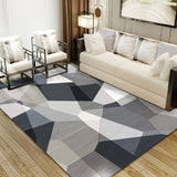 Tapis Géométrique Nordique – Triangles Gris Multiton | Salon Table Basse 7