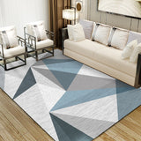 Tapis Géométrique Nordique – Triangles Gris Multiton | Salon Table Basse 12