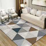 Tapis Géométrique Nordique – Triangles Gris Multiton | Salon Table Basse 8