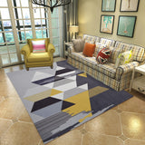 Tapis Géométrique Nordique – Triangles Gris Multiton | Salon Table Basse 9