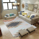 Tapis Géométrique Nordique – Triangles Gris Multiton | Salon Table Basse 2