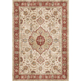 Tapis Persan Médaillon Floral – Rouge, Bleu & Gris – Salon & Bureau 7