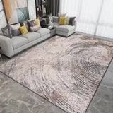Tapis Rectangulaire Abstrait Contemporain – Gris et Beige 1