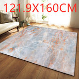 Tapis Rectangulaire Polyester Motif Marbre Multicolore – Salon & Chambre 10
