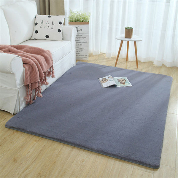Tapis Rectangulaire Imitation Fourrure Lapin Épaisseur 20mm – Chambre & Salon