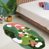 Tapis Forme Irrégulière Floqué Motif Paysage Naturel – Salon & Chambre 3