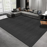 Tapis Rectangulaire Uni Gris Anthracite Grande Taille – Salon & Salle à Manger 8