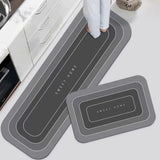 Set Tapis Salle de Bain & Cuisine – Gris & Bleu – Runner + 2 Pièces 4