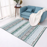 Tapis Rectangulaire Velours Cristal Motif Géométrique Multicolore – Salon & Chambre 4