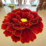 Tapis Forme Pivoine Fleur Tufté Fait Main – Salon & Chambre 10