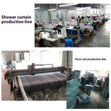 Set Tapis de Bain + Rideau de Douche Imprimé – 3 Pièces 3