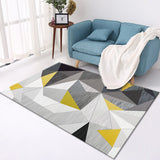 Tapis Rectangulaire Velours Cristal Motif Géométrique Multicolore – Salon & Chambre 11