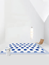 Tapis Rectangulaire Motif Pois Bleu Klein – Salon & Chambre 2