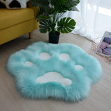 Tapis Forme Patte de Chat Peluche Chambre Enfant Kawaii 4