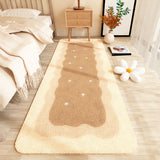 Tapis Runner Pied de Lit Imitation Cachemire Contour Vague 5