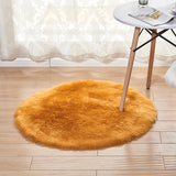 Tapis Rond Moelleux Imitation Fourrure – Plusieurs Couleurs 2
