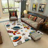 Tapis Enfant Espace Fusées Planètes Coloré Chambre Salon 1