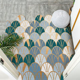 Tapis PVC Géométrique Découpable – Éventails et Hexagones 2