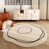 Tapis Forme Irrégulière Motif Lignes Organiques – Salon & Chambre 5