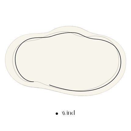 Tapis Ovale Nuage Blanc Lait Géométrique Abstrait – Salon