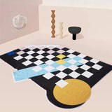 Tapis Rectangulaire Damier Pop Art Coloré – Salon & Chambre 1