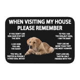 Tapis Entrée Humour Règles de la Maison Chien Imprimé TPE 13
