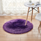 Tapis Rond Moelleux Imitation Fourrure – Plusieurs Couleurs 4