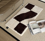 Tapis Damier Losanges – Marron & Blanc / Bleu & Blanc – Entrée & Salle de Bain 2