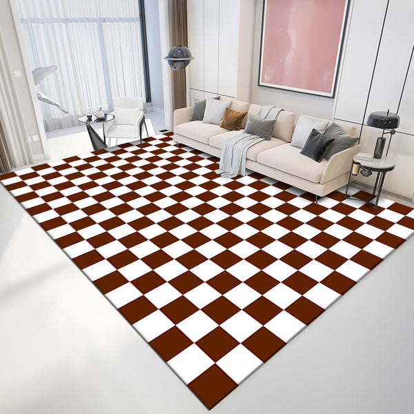 Tapis Rectangulaire Damier Coloré Grand Format