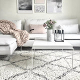 Tapis Berbère Losanges Noir et Blanc Fait Main – Style Marocain 2