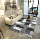 Tapis Géométrique Nordique – Triangles Gris Multiton | Salon Table Basse 5